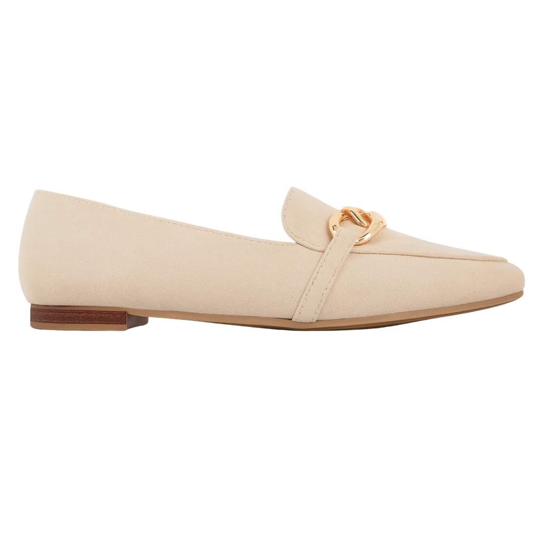 Mocassins Femme Confortables à Chaîne – Chaussures Plates en Suède