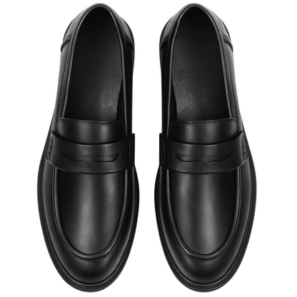 Loafers femme à plateforme avec semelle crantée et boucle métallique