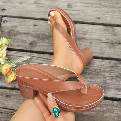 LUXARA DORÉ™ | Sandales Dorées Femme Élégantes Été – Plateforme Talon Confort