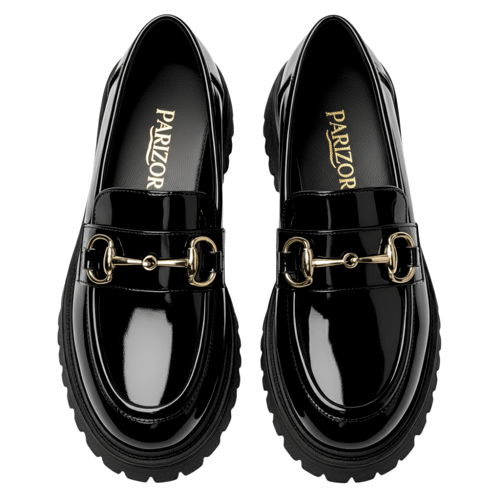 Loafers pour Femme à Semelle Plateforme – Chaussures Slip-On Confortables avec Boucle Métallique