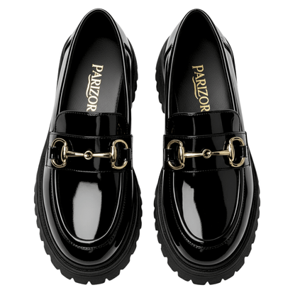 Loafers pour Femme à Semelle Plateforme – Chaussures Slip-On Confortables avec Boucle Métallique