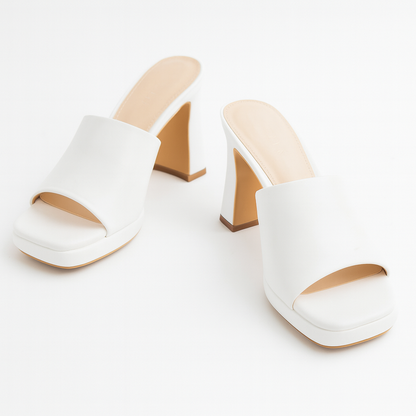Sandales à Talon Carré Femme – Plateforme Haute & Bout Carré