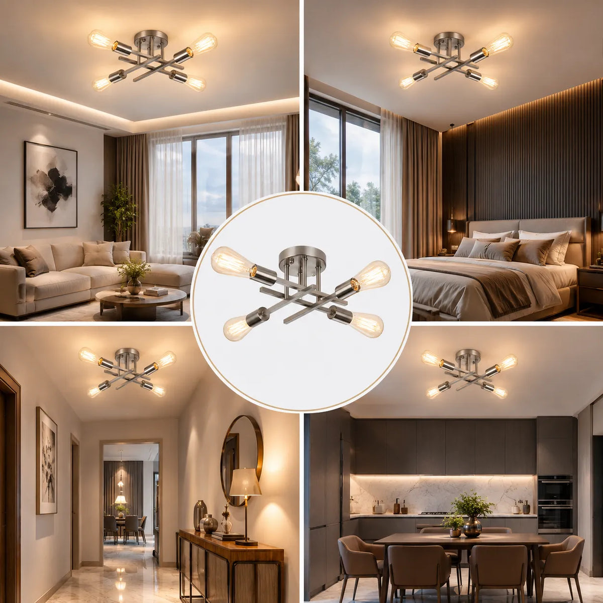 NORDÉLIA™ Rétro | Élégant plafonnier à led pour les chambres