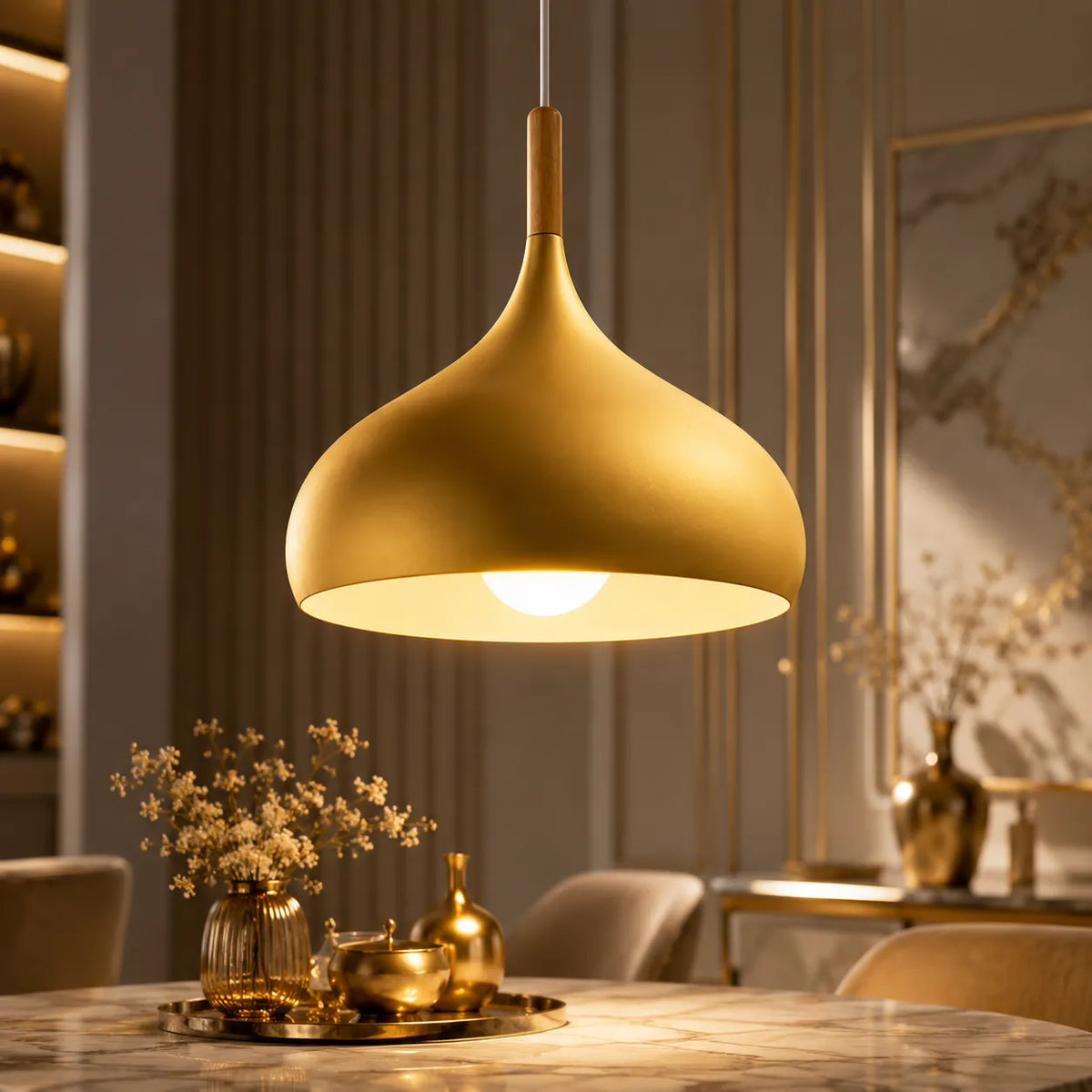 Soléane™ Élégance | Lustre moderne pour salon moderne et cuisine