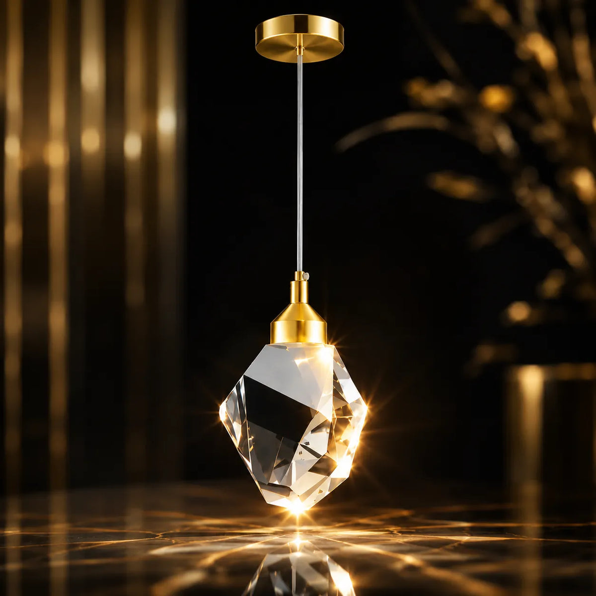 AURÉLIA | Lustre Salon Cristal LED Élégant pour Salle à Manger & Cuisine