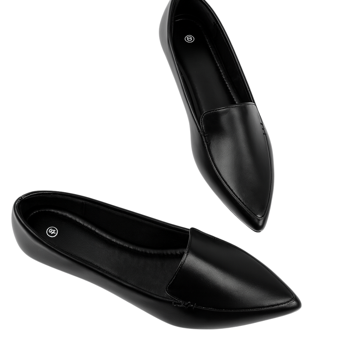 Loafers pour femmes à bout pointu avec semelle mémoire de forme