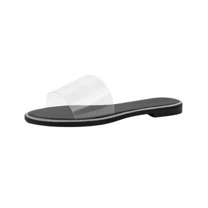 Sandales Plates Transparentes Femme – Claquettes d’Été